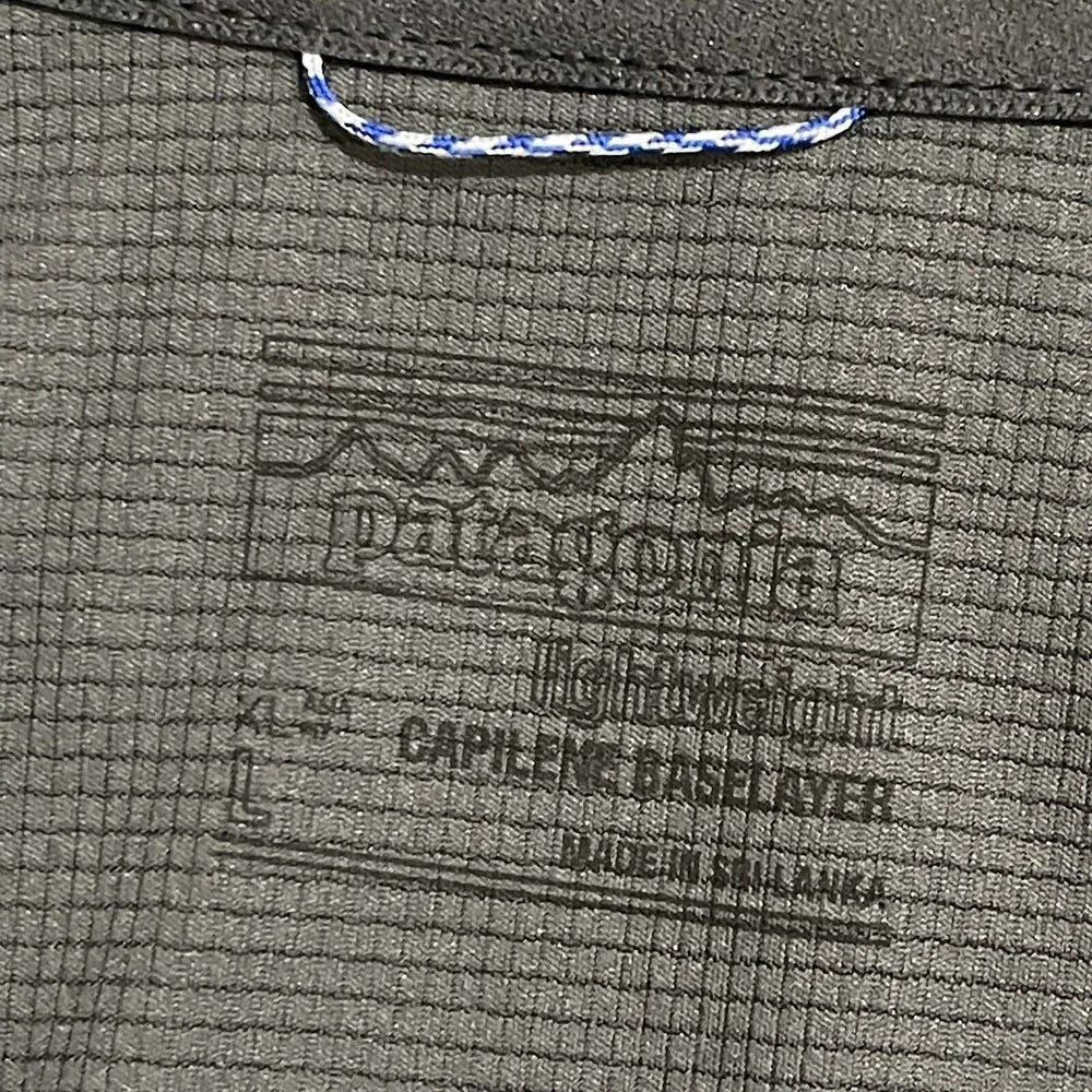 PATAGONIA Pullover Women’s Large Gray Capilene Base Layer Zip Outdoors Nature - Picture 5 of 6